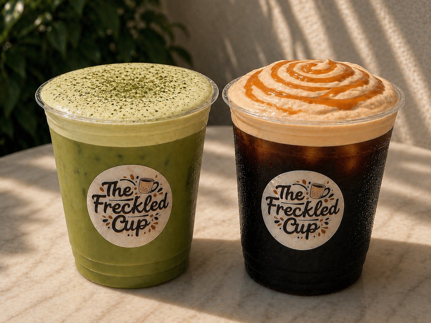 The Freckled Cup — matcha and cold brew